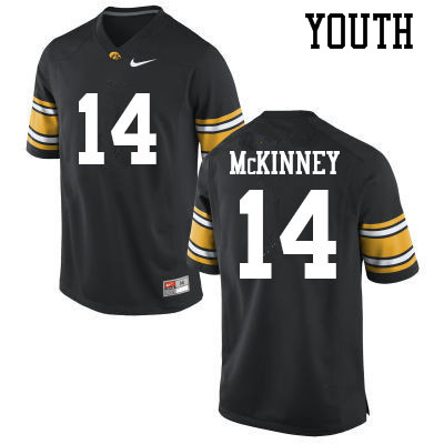 Youth #14 Daraun McKinney Iowa Hawkeyes College Football Jerseys Sale-Black - Click Image to Close